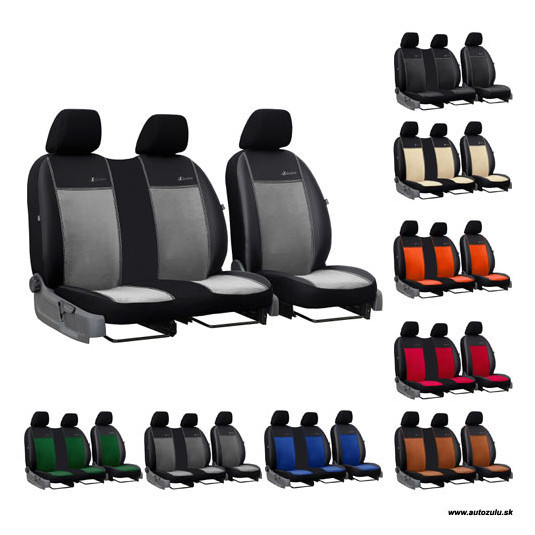 Poťahy pre FORD TRANSIT 2+1 airplane seats VI (2006-2013) Exclusive Alcantara (Alcantara-koža)