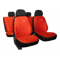 Poťahy pre FIAT 500 (2007-2022) Comfort (Alcantara) tehlovo červená (vyp)