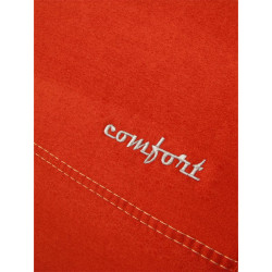 Poťahy pre FIAT 500 (2007-2022) Comfort (Alcantara) tehlovo červená (vyp)