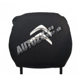 Poťah na hlavovú opierku-čierna Citroen 2ks