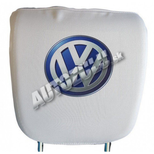 Poťah na hlavovú opierku-biela Volkswagen 2 ks