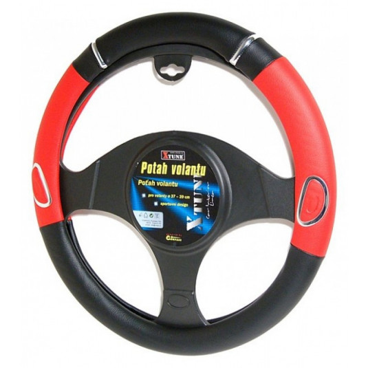 Poťah volantu RALLY červený 37-39cm