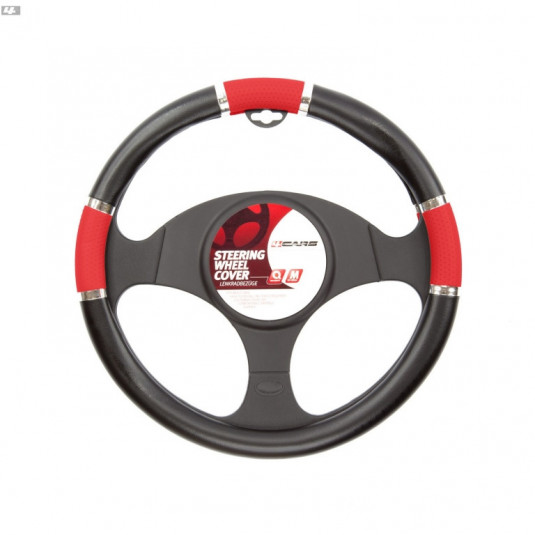 Poťah volantu SLIM 37-39 cm čierno-červený