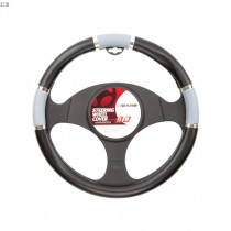 Poťah volantu SLIM 37-39 cm čierno-sivý