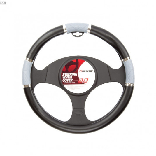 Poťah volantu SLIM 37-39 cm čierno-sivý