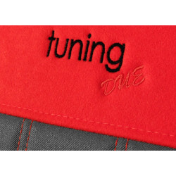 Autopoťahy Tuning Due červeno-čierne (velour-textil)