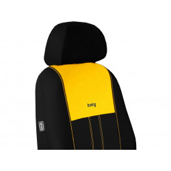 Autopoťahy Tuning Due žlto-čierne (velour-textil)