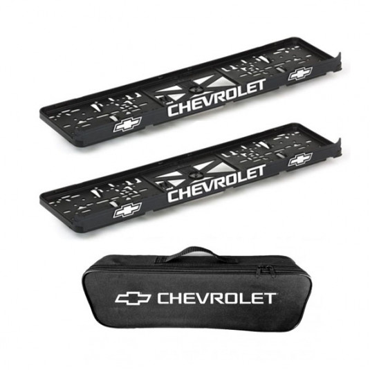 2x podložky ŠPZ  a taška CHEVROLET - sada