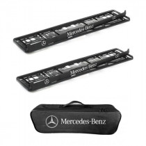 2x podložky ŠPZ  a taška MERCEDES BENZ- sada