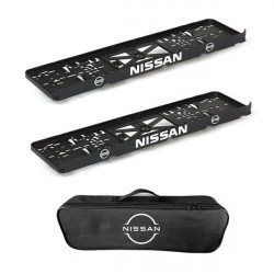 2x podložky ŠPZ  a taška MITSUBISHI- sada