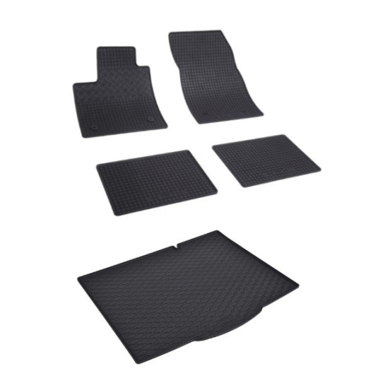 Rohože a vanička pre FORD Focus HB - dojazdové koleso/OPRAVNÁ SADA (od 2018)