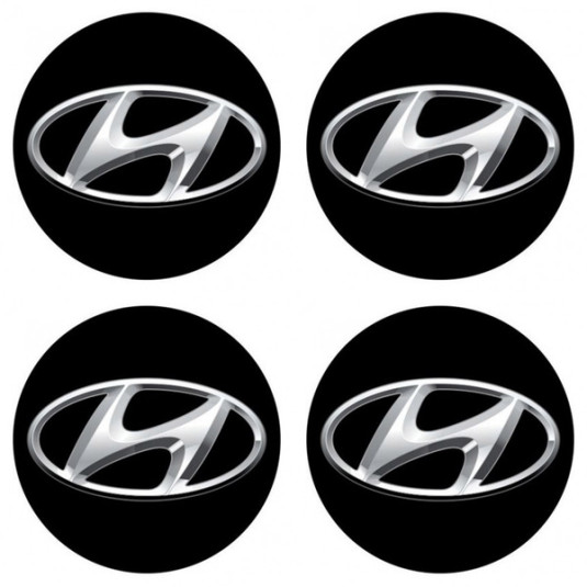 Samolepky živicové 3D HYUNDAI 4ks
