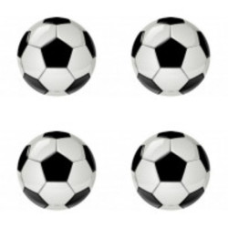 Samolepky živicové 3D Futbal (lopta) 4ks