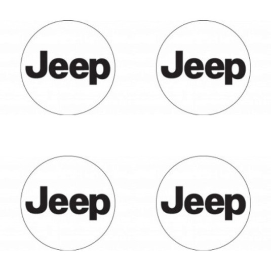 Samolepky živicové 3D Jeep 4ks