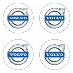 Samolepky živicové 3D Volvo (biela) 4ks