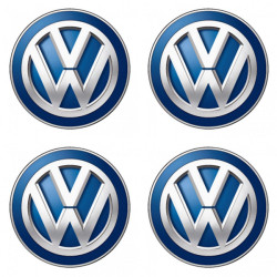 Samolepky živicové 3D Volkswagen modrá 4ks