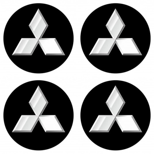 Samolepky živicové 3D Mitsubischi 4ks