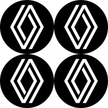 Samolepky živicové 3D RENAULT nové logo 4ks