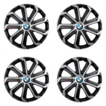 Puklice pre BMW 14 Evo black&silver
