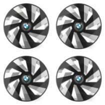 Puklice pre BMW 14 Vector RC black and silver