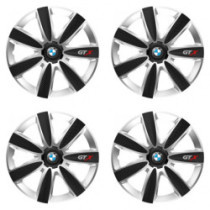 Puklice pre BMW 14 GTX CARBON silver/black