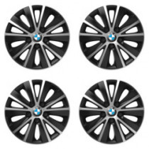 Puklice pre BMW 14 RAPIDE silver and black