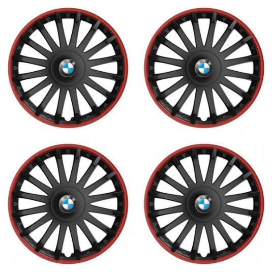 Puklice pre BMW 15 CRYSTAL RO black