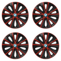 Puklice pre BMW 15 RAPIDE red and black