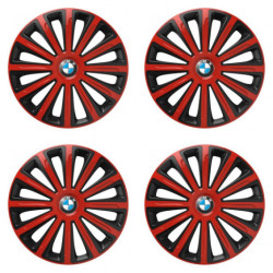 Puklice pre BMW 16 TREND red and black