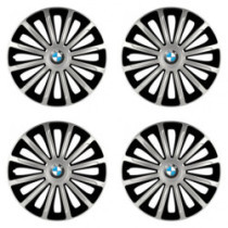 Puklice pre BMW 16 TREND silver and black