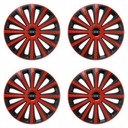 Puklice pre Audi 15 TREND red and black