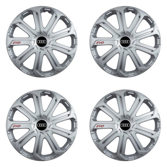 Puklice pre Audi 16 Evo silver