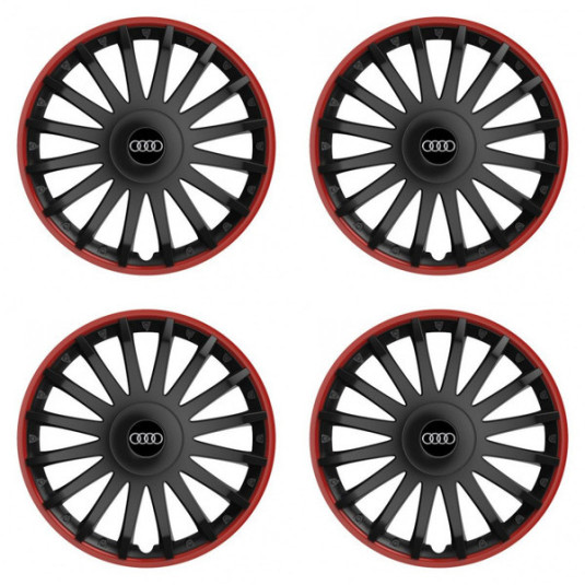 Puklice pre Audi 16 CRYSTAL RO black