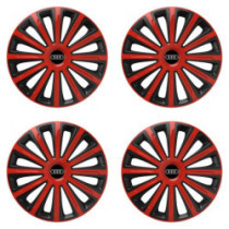 Puklice pre Audi 16 TREND red and black