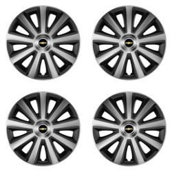 Puklice pre Chevrolet 14 Aviator carbon silver&black