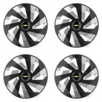 Puklice pre Chevrolet 16 Vector RC black and silver