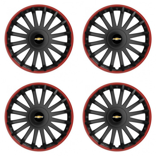 Puklice pre Chevrolet 16 CRYSTAL RO black