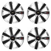 Puklice pre Chevrolet 16 GTX CARBON silver/black