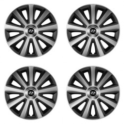 Puklice pre Hyundai 15 Aviator carbon silver&black