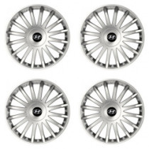 Puklice pre Hyundai 16 CRYSTAL silver