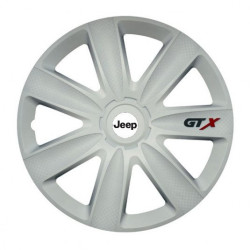 Puklice pre Jeep 14 GTX carbon white