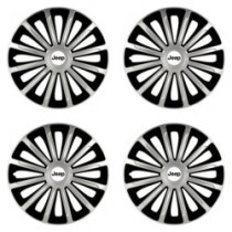 Puklice pre Jeep 15 TREND silver and black