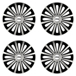 Puklice pre Jeep 15 TREND silver and black