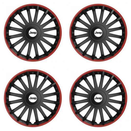 Puklice pre Jeep 15 CRYSTAL RO black