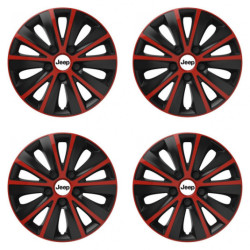 Puklice pre Jeep 15 RAPIDE red and black