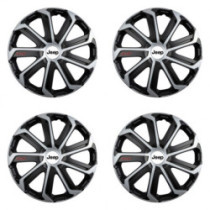 Puklice pre Jeep 16 Evo black&silver