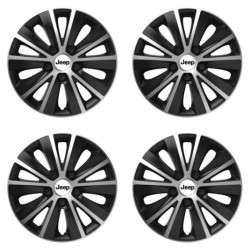 Puklice pre Jeep 16 RAPIDE silver and black