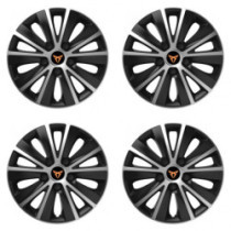 Puklice pre Cupra 14 RAPIDE silver and black