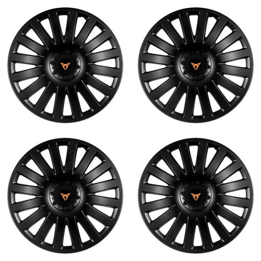 Puklice pre Cupra 15 Smart black