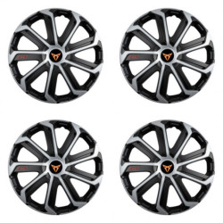 Puklice pre Cupra 15 Evo black&silver